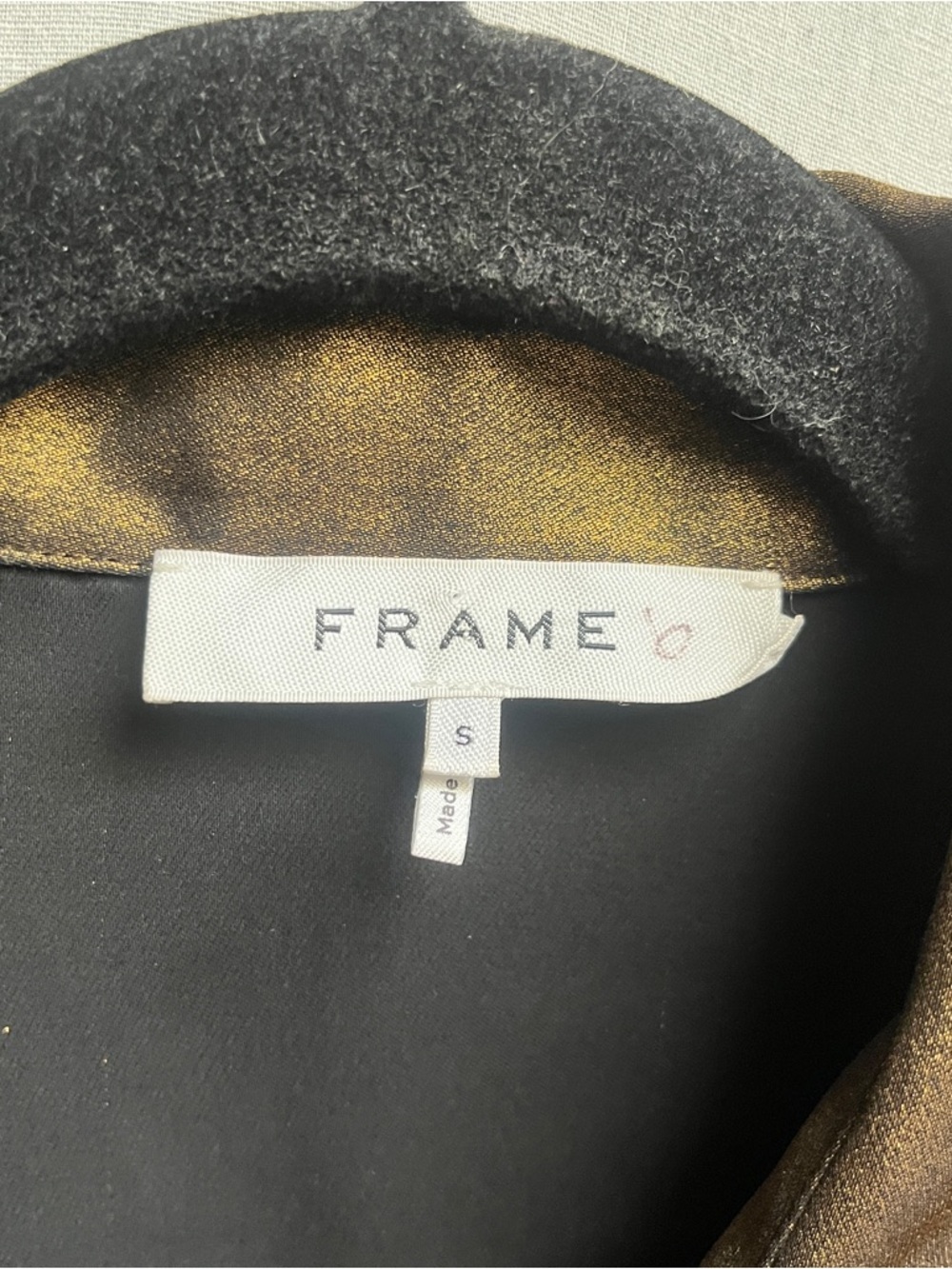 FRAME Metallic Gold Custom Altered Bodysuit Top Small Flawed - Picture 7 of 10